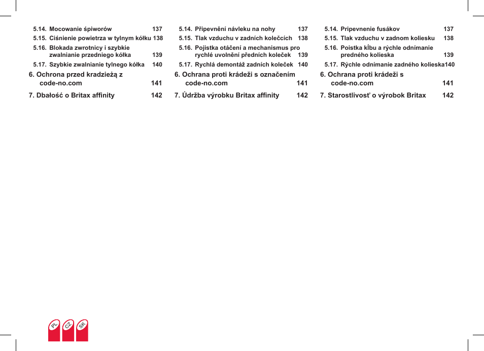 Britax Affinity User Manual | Page 111 / 218