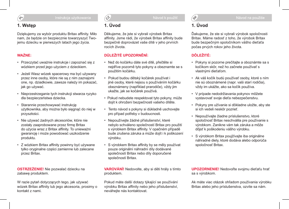 Britax Affinity User Manual | Page 112 / 218