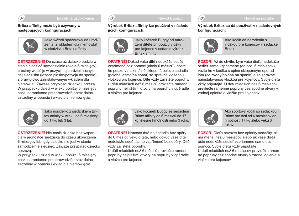 Britax Affinity User Manual | Page 116 / 218