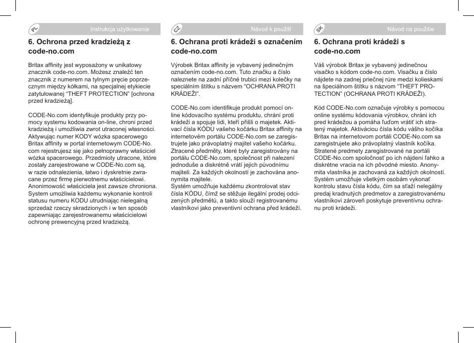 Britax Affinity User Manual | Page 144 / 218