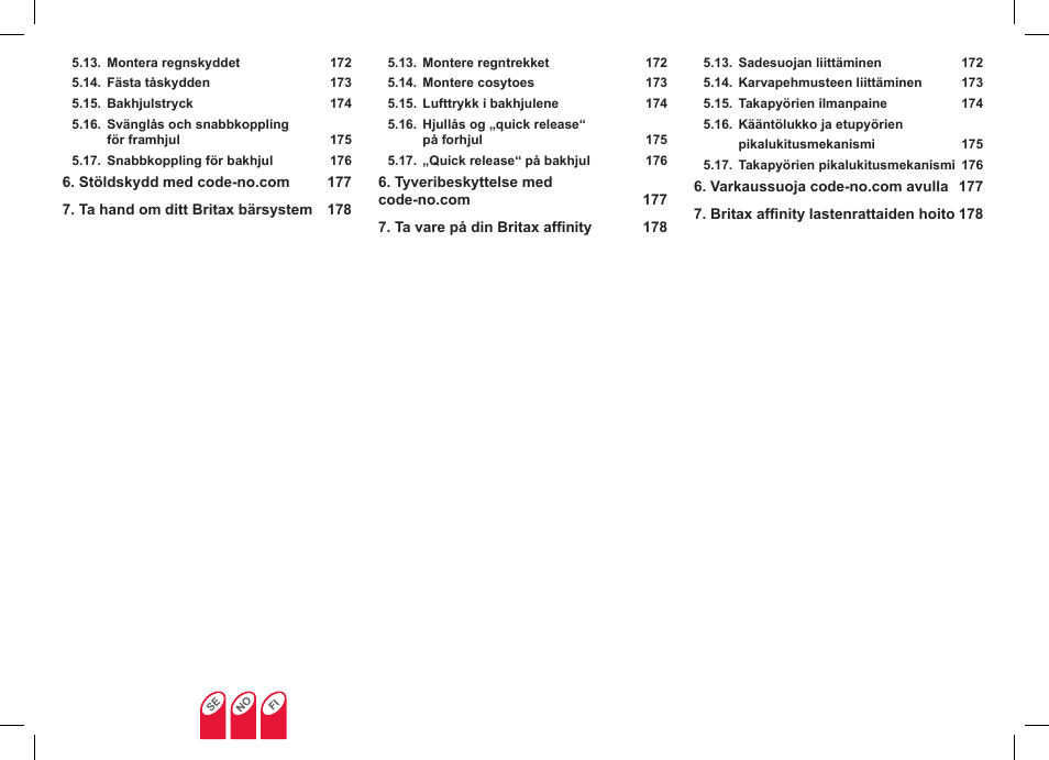 Britax Affinity User Manual | Page 147 / 218