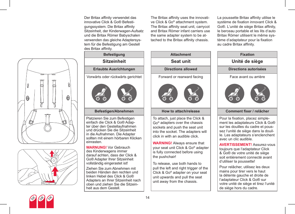 Britax Affinity User Manual | Page 17 / 218