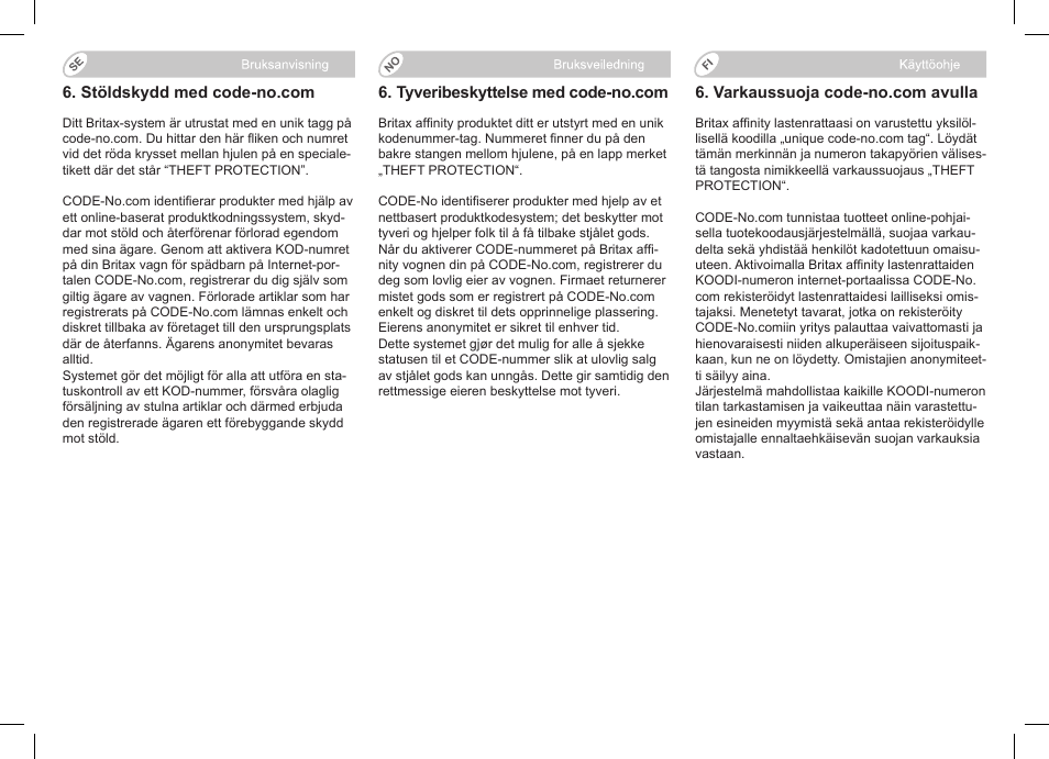 Britax Affinity User Manual | Page 180 / 218
