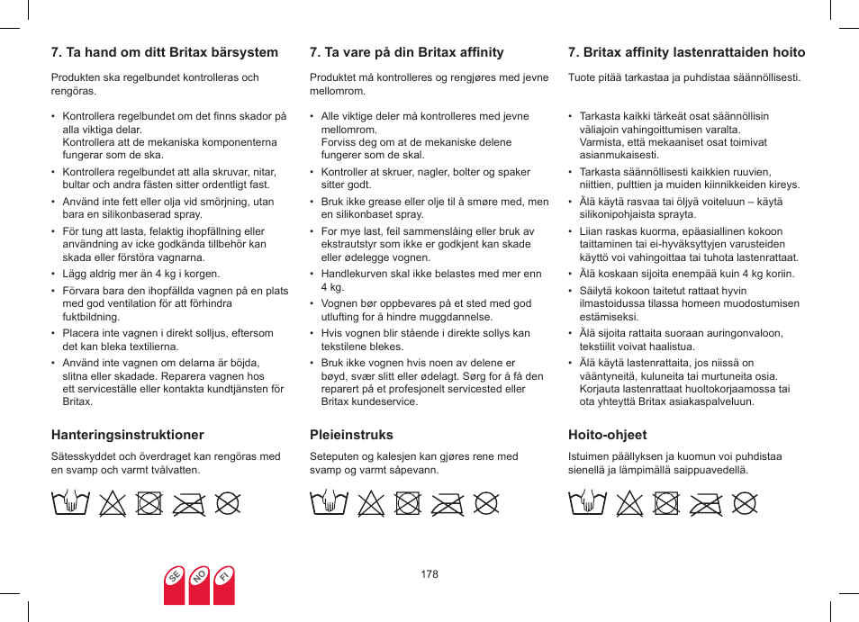 Britax Affinity User Manual | Page 181 / 218