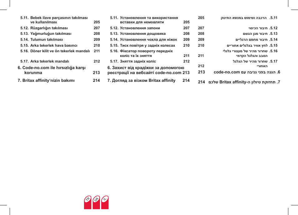 Britax Affinity User Manual | Page 183 / 218