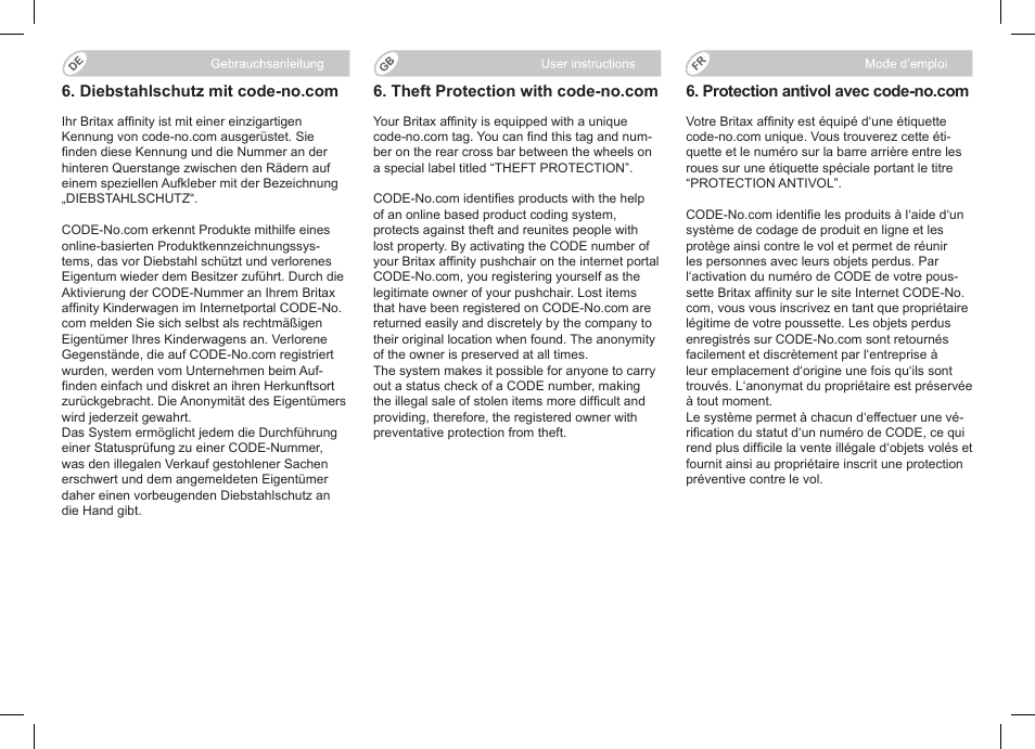 Britax Affinity User Manual | Page 36 / 218