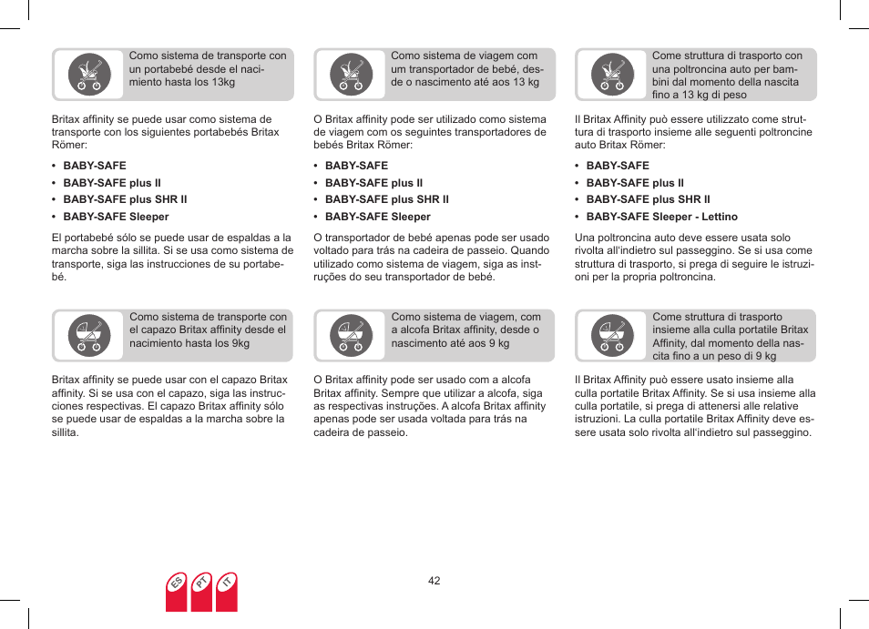 Britax Affinity User Manual | Page 45 / 218