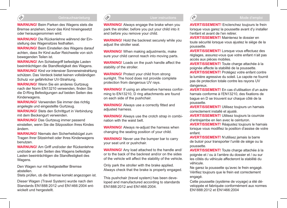 Britax Affinity User Manual | Page 6 / 218