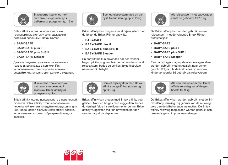 Britax Affinity User Manual | Page 81 / 218