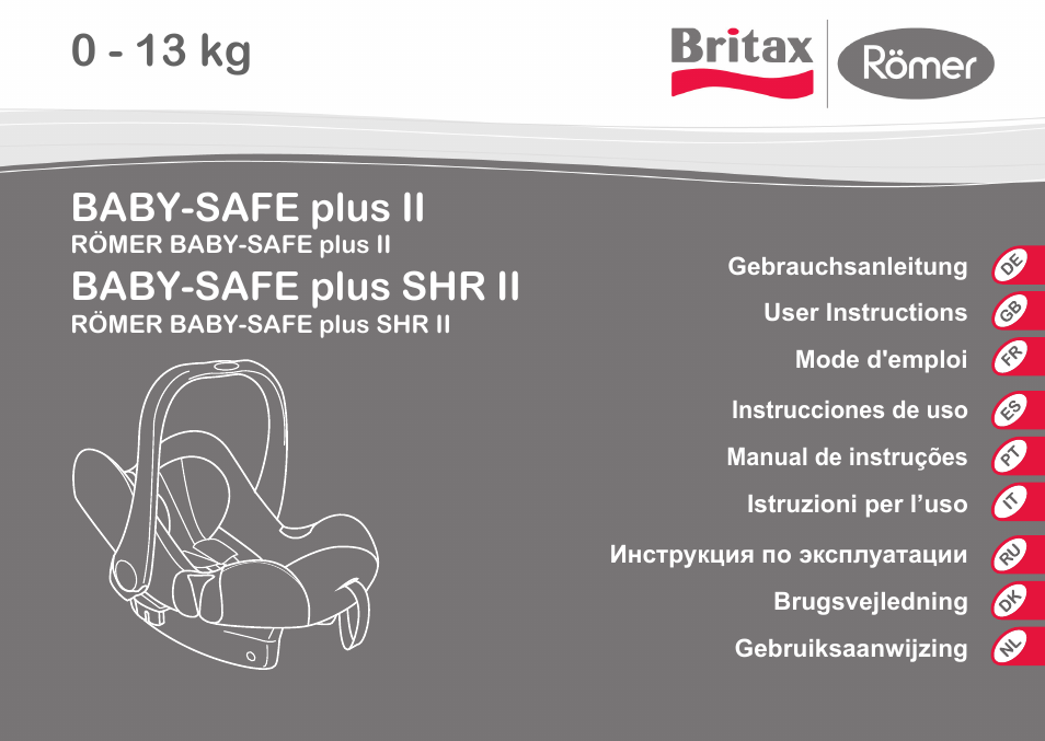 Britax Romer BABY-SAFE plus SHR II User Manual | 272 pages