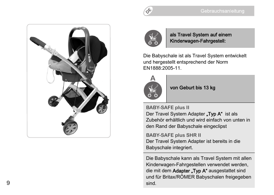 Britax Romer BABY-SAFE plus SHR II User Manual | Page 10 / 272