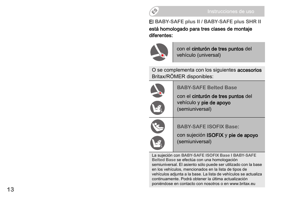Britax Romer BABY-SAFE plus SHR II User Manual | Page 105 / 272