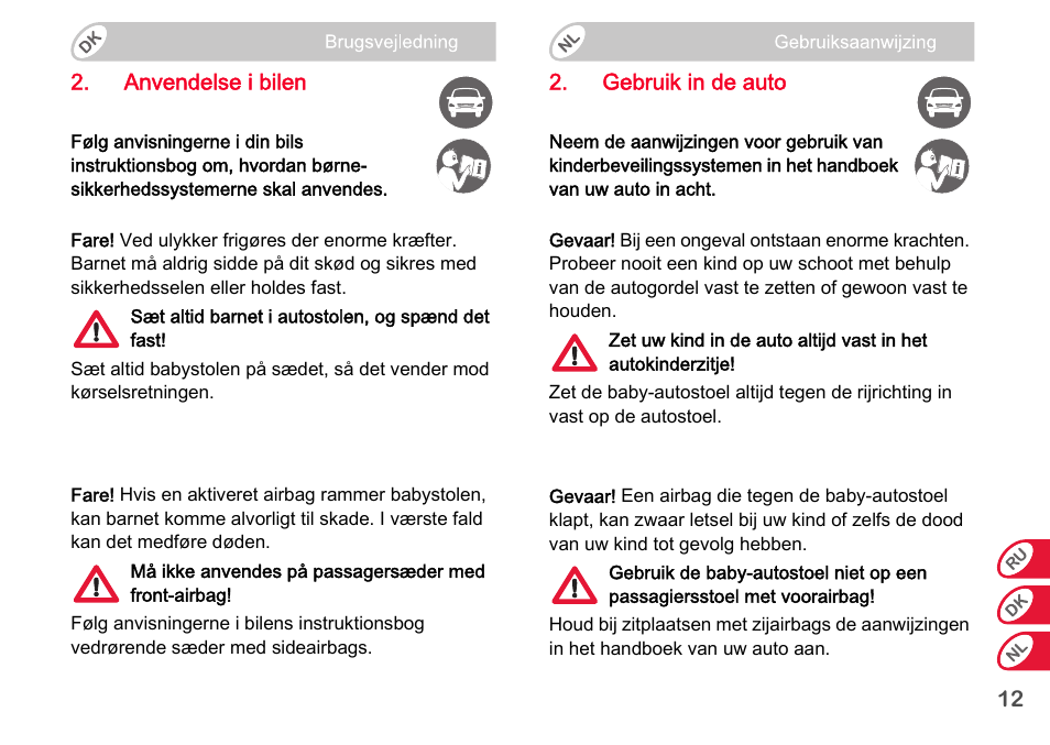 Britax Romer BABY-SAFE plus SHR II User Manual | Page 195 / 272