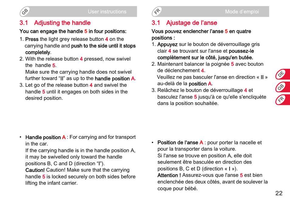 Britax Romer BABY-SAFE plus SHR II User Manual | Page 23 / 272