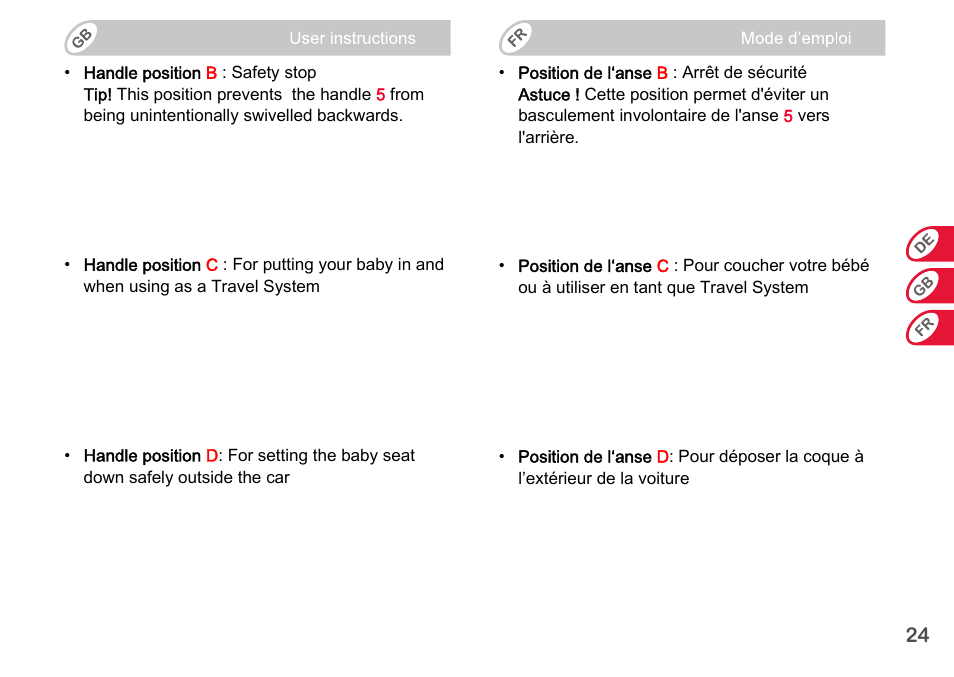 Britax Romer BABY-SAFE plus SHR II User Manual | Page 25 / 272