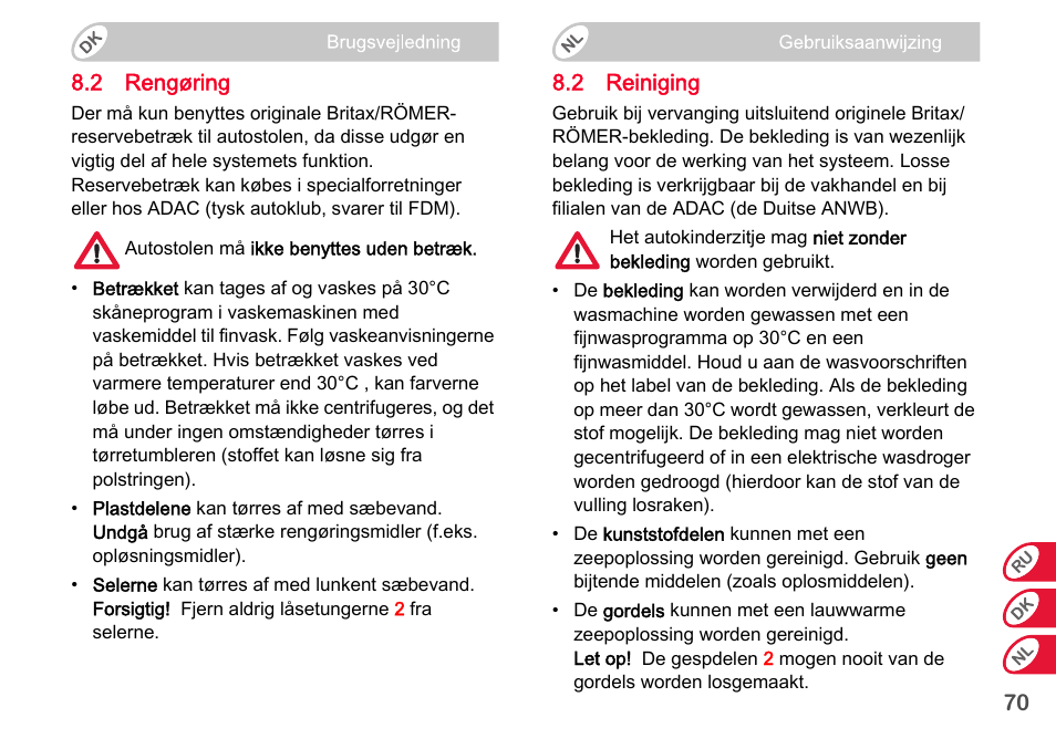 Britax Romer BABY-SAFE plus SHR II User Manual | Page 253 / 272