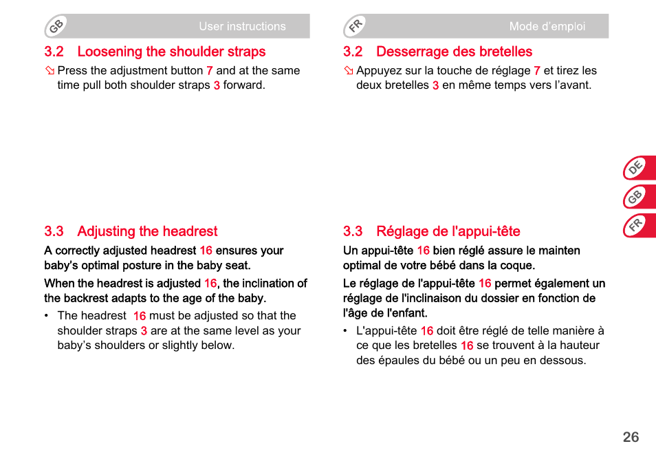 Britax Romer BABY-SAFE plus SHR II User Manual | Page 27 / 272