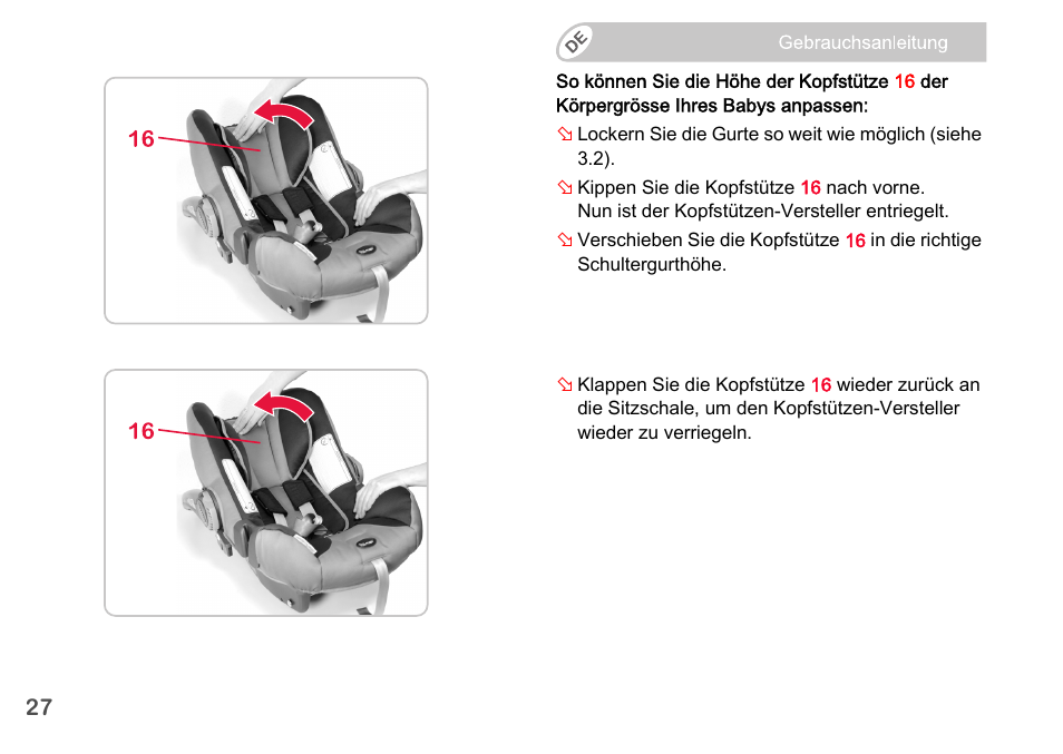 Britax Romer BABY-SAFE plus SHR II User Manual | Page 28 / 272
