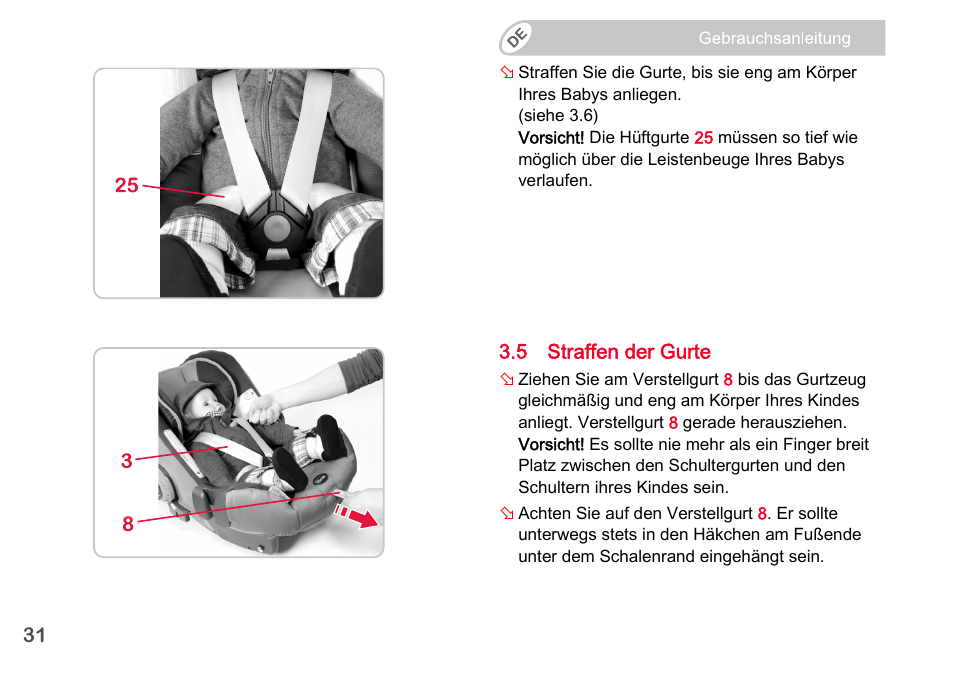 Britax Romer BABY-SAFE plus SHR II User Manual | Page 32 / 272