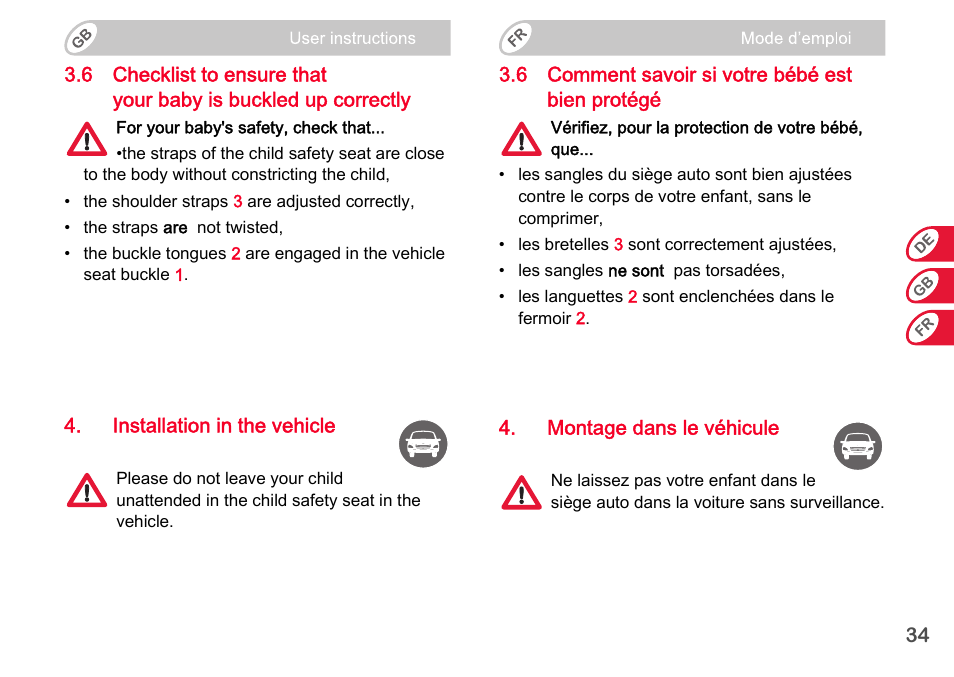 Britax Romer BABY-SAFE plus SHR II User Manual | Page 35 / 272