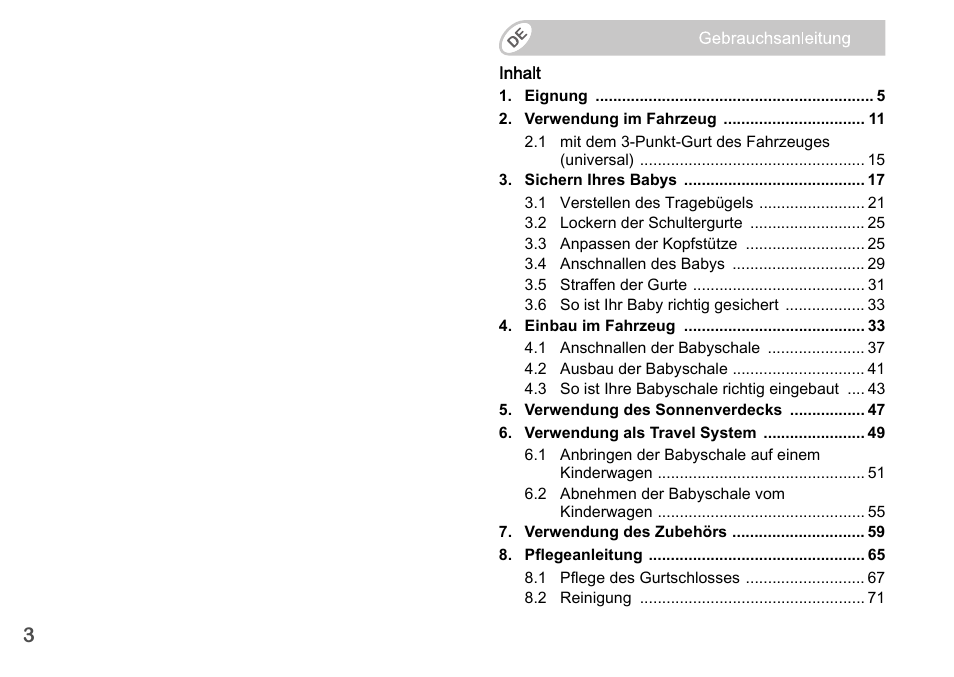 Britax Romer BABY-SAFE plus SHR II User Manual | Page 4 / 272