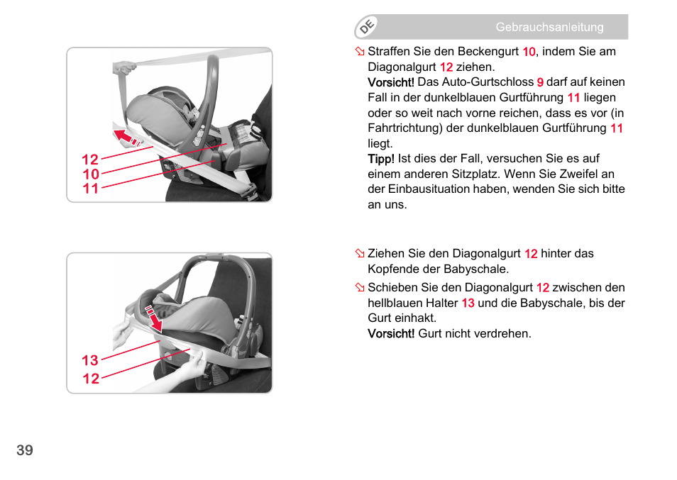 Britax Romer BABY-SAFE plus SHR II User Manual | Page 40 / 272