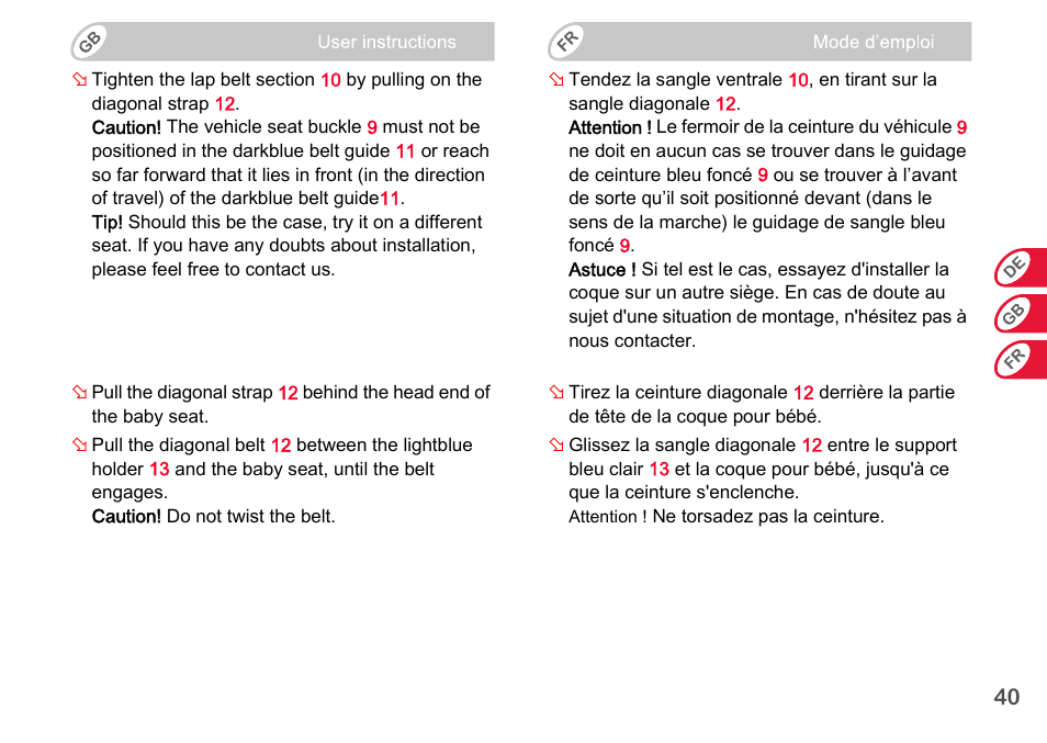 Britax Romer BABY-SAFE plus SHR II User Manual | Page 41 / 272