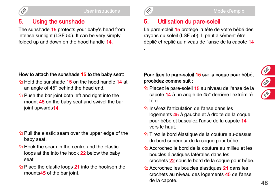 Britax Romer BABY-SAFE plus SHR II User Manual | Page 49 / 272