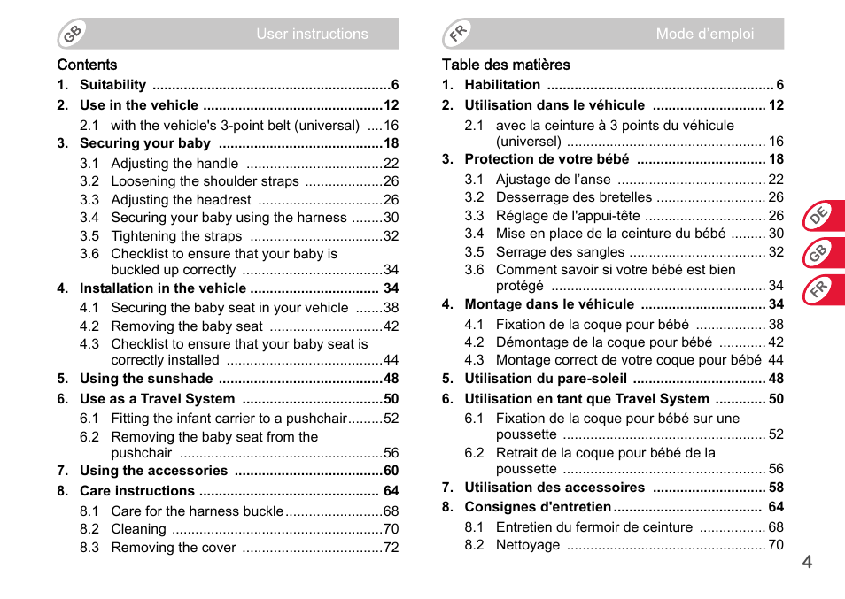 Britax Romer BABY-SAFE plus SHR II User Manual | Page 5 / 272
