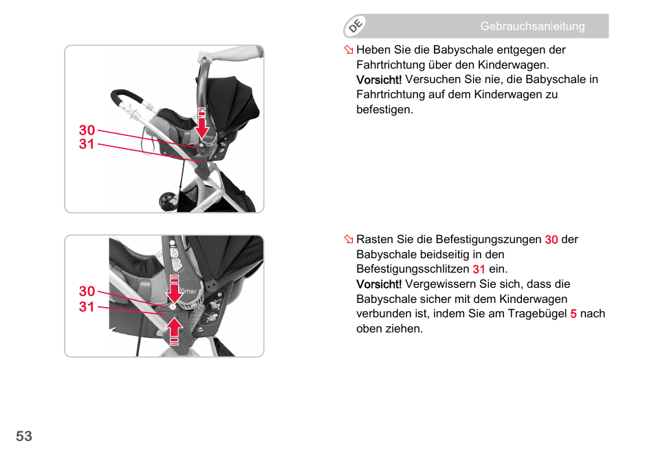 Britax Romer BABY-SAFE plus SHR II User Manual | Page 54 / 272