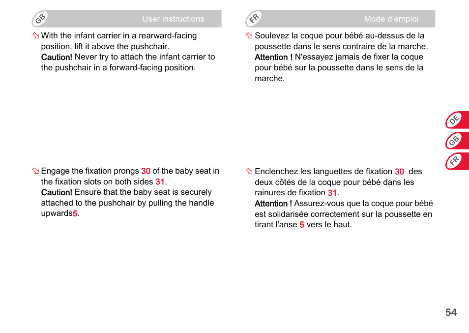 Britax Romer BABY-SAFE plus SHR II User Manual | Page 55 / 272