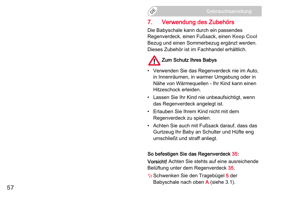 Britax Romer BABY-SAFE plus SHR II User Manual | Page 58 / 272