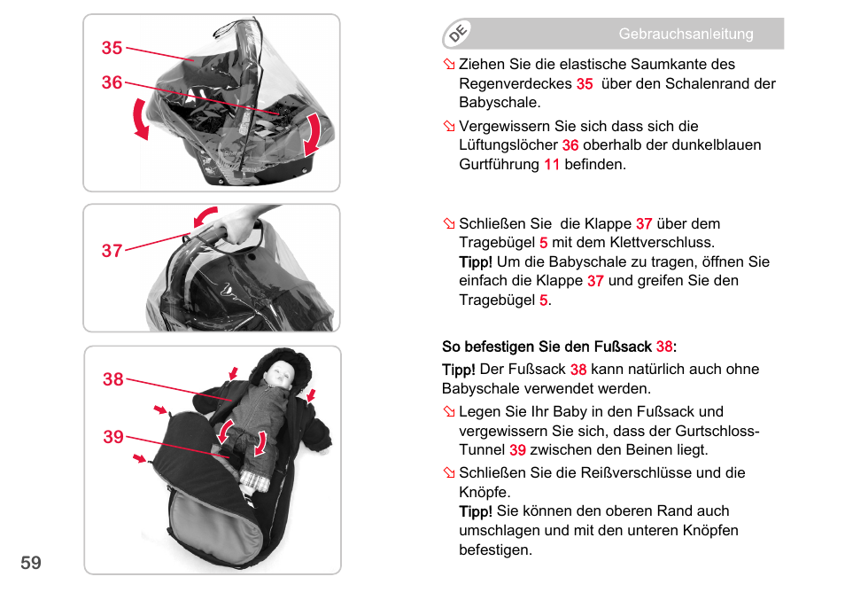 Britax Romer BABY-SAFE plus SHR II User Manual | Page 60 / 272