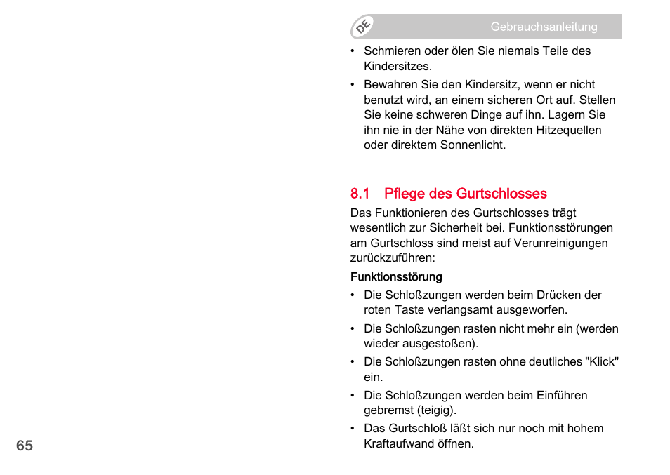 Britax Romer BABY-SAFE plus SHR II User Manual | Page 66 / 272