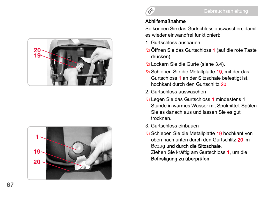 Britax Romer BABY-SAFE plus SHR II User Manual | Page 68 / 272