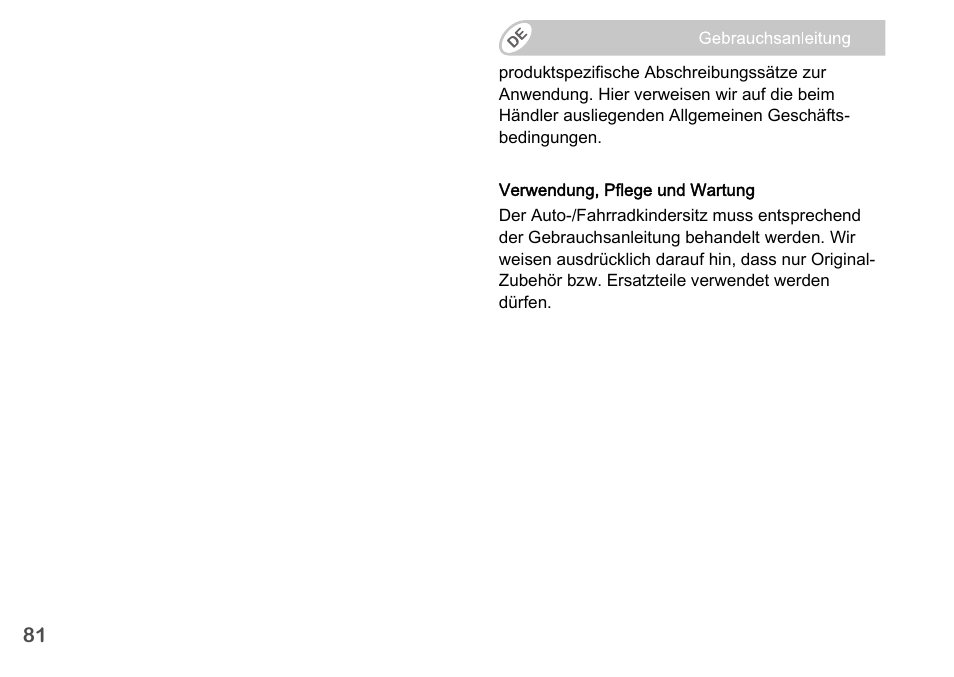 Britax Romer BABY-SAFE plus SHR II User Manual | Page 82 / 272
