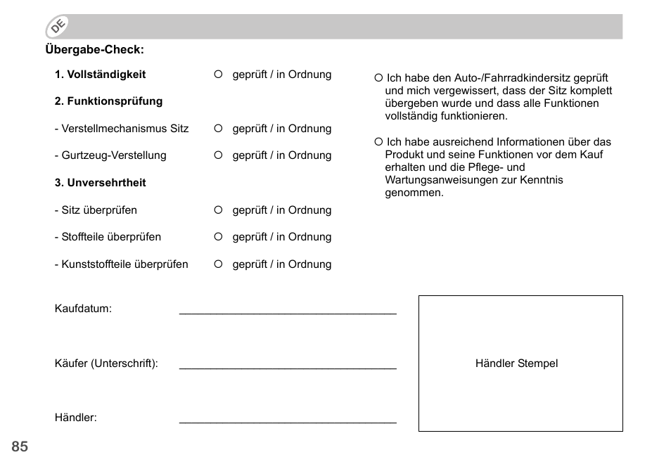 Britax Romer BABY-SAFE plus SHR II User Manual | Page 86 / 272