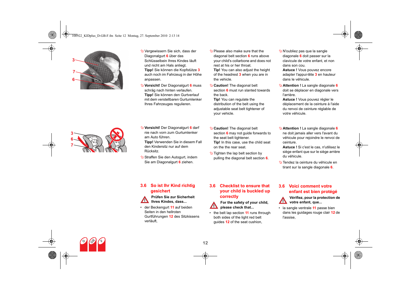 Britax KID plus SICT User Manual | Page 14 / 65