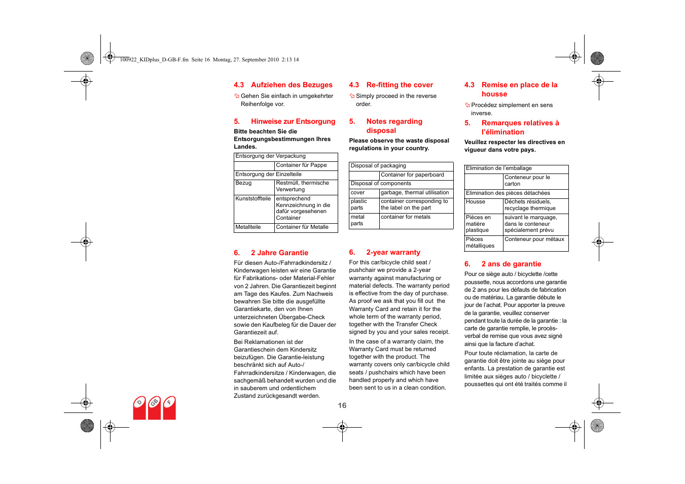 Britax KID plus SICT User Manual | Page 18 / 65