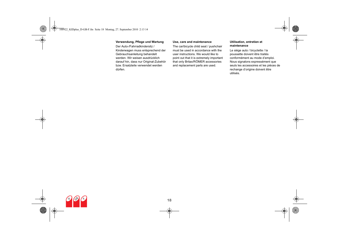 Britax KID plus SICT User Manual | Page 20 / 65