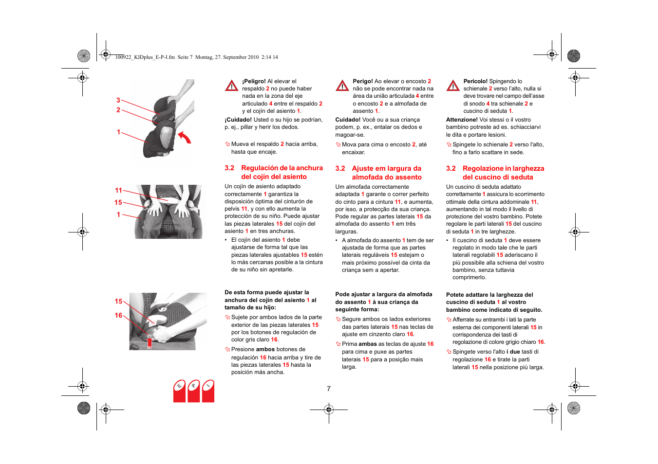 Britax KID plus SICT User Manual | Page 30 / 65