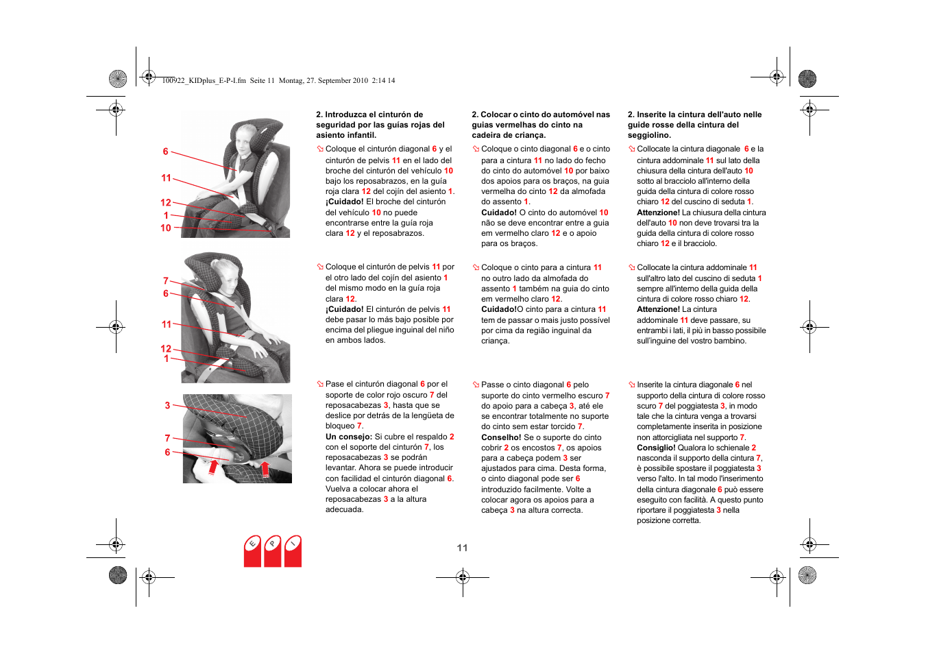 Britax KID plus SICT User Manual | Page 34 / 65