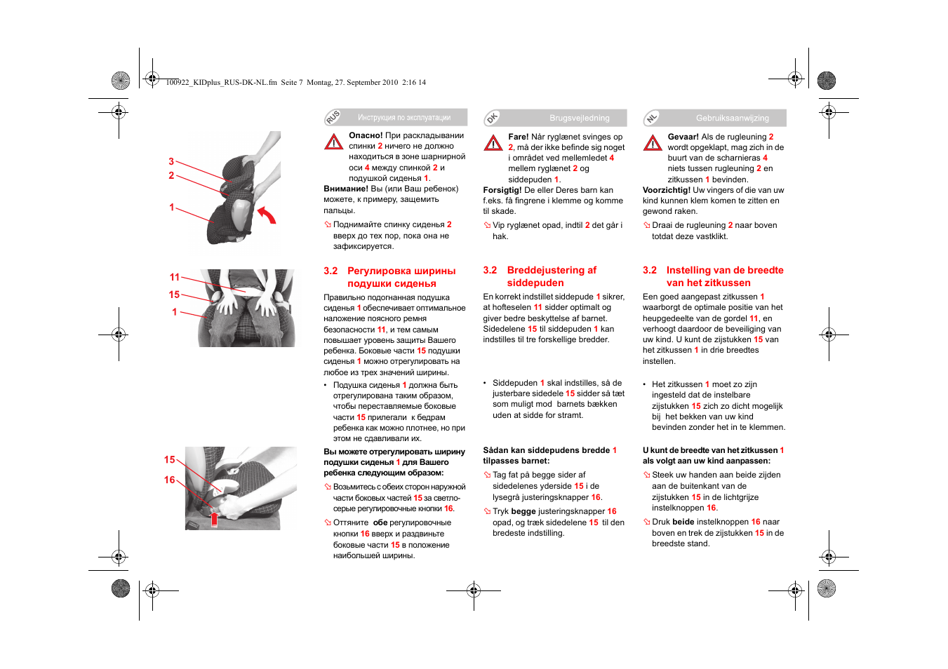 Britax KID plus SICT User Manual | Page 51 / 65
