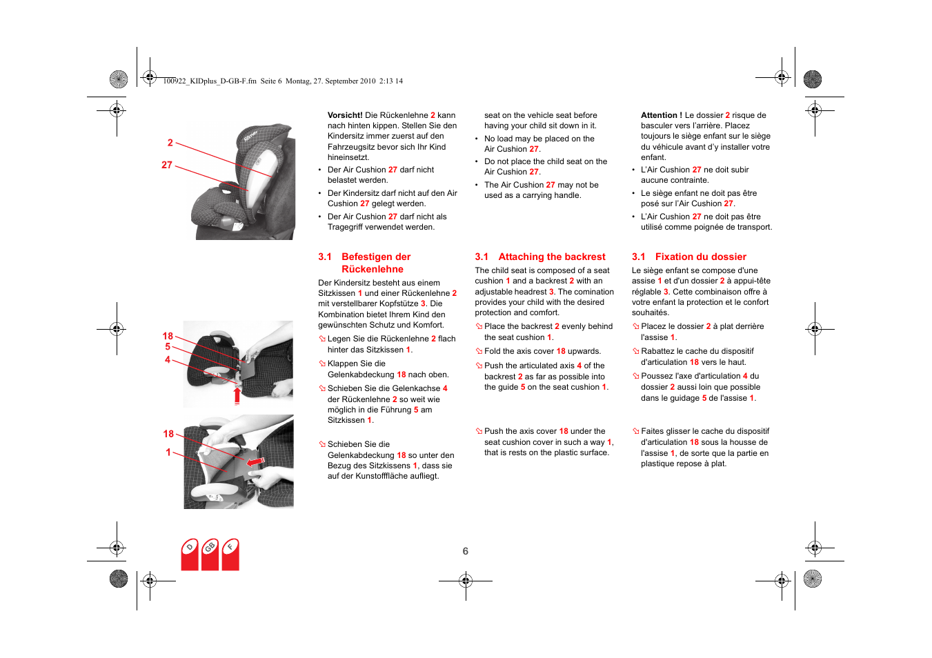 Britax KID plus SICT User Manual | Page 8 / 65