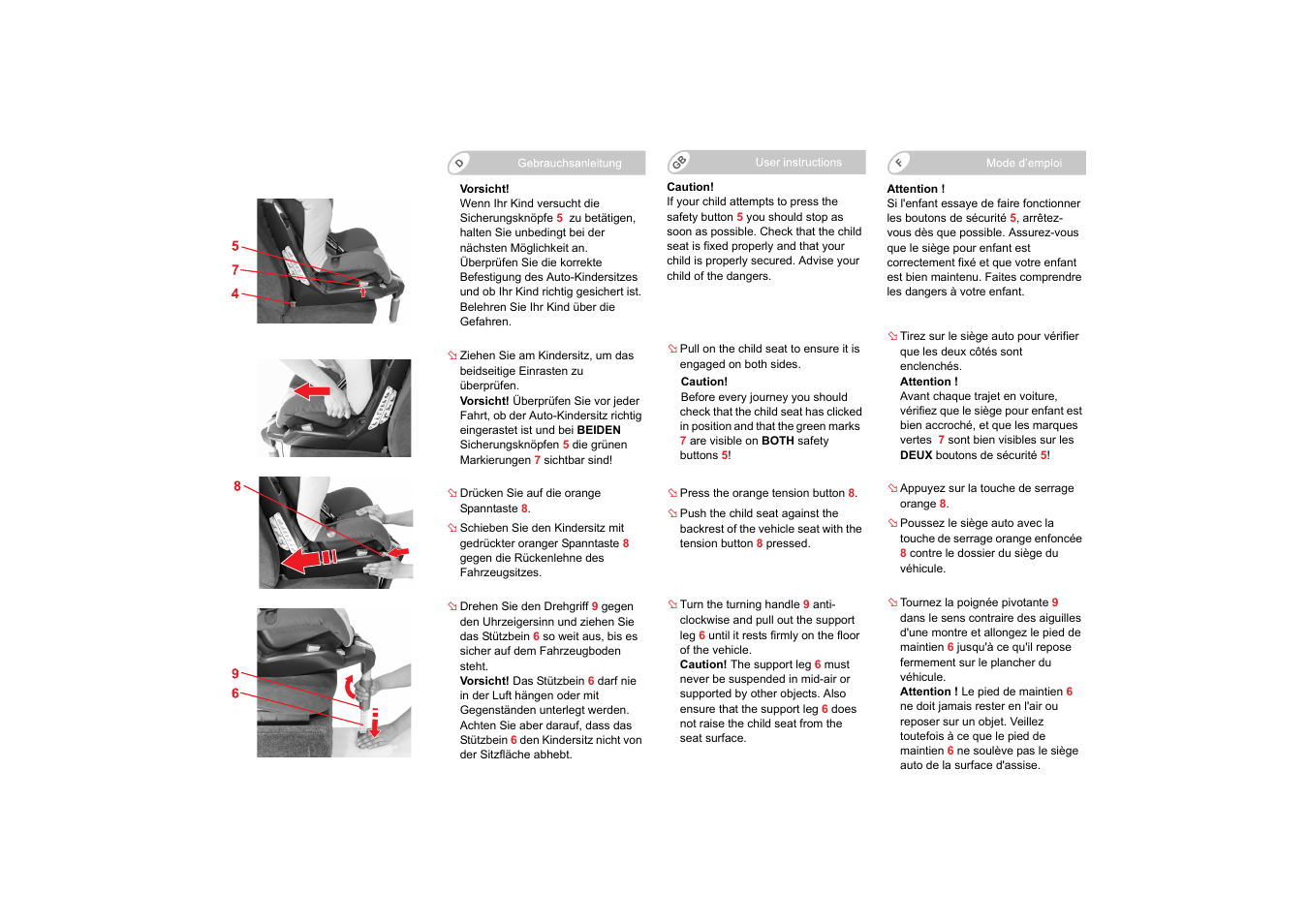 Britax SAFEFIX plus User Manual | Page 11 / 104