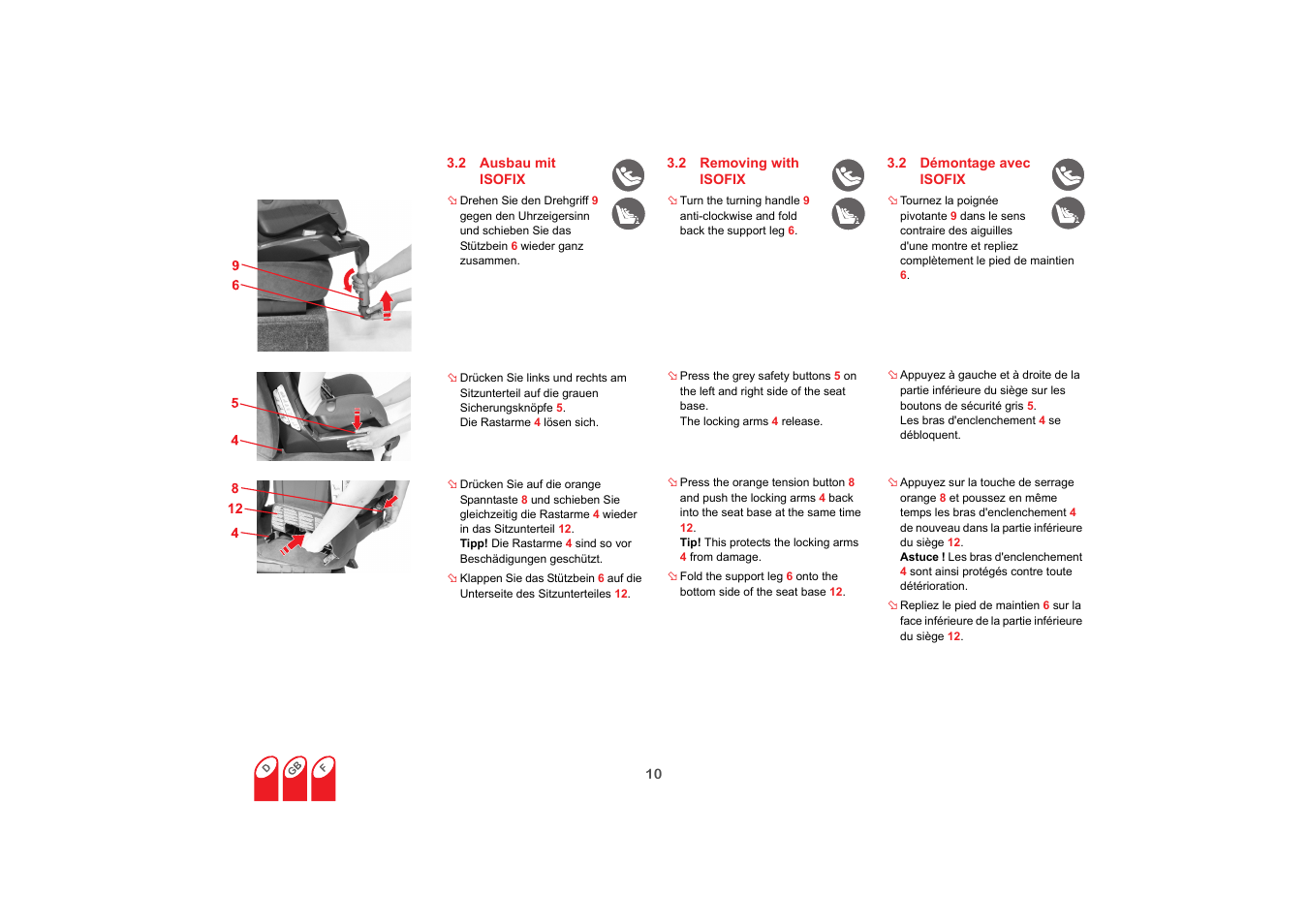 Britax SAFEFIX plus User Manual | Page 12 / 104