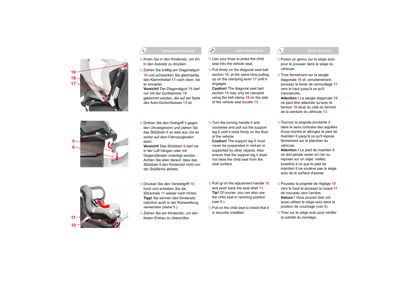 Britax SAFEFIX plus User Manual | Page 15 / 104
