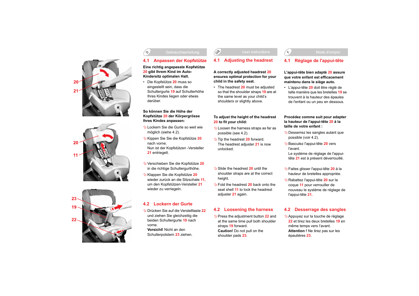 Britax SAFEFIX plus User Manual | Page 19 / 104