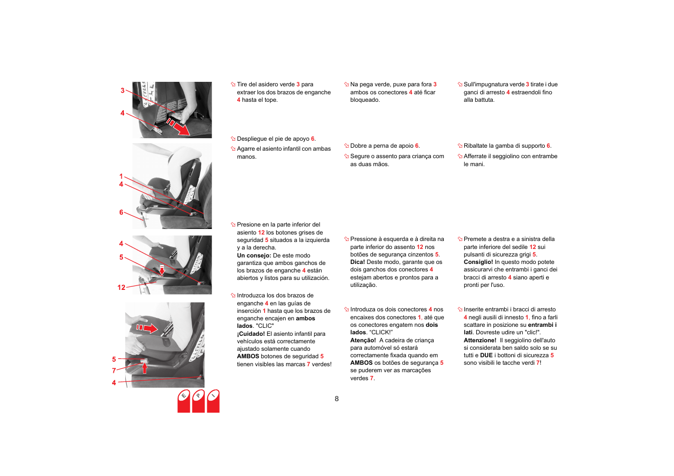 Britax SAFEFIX plus User Manual | Page 44 / 104