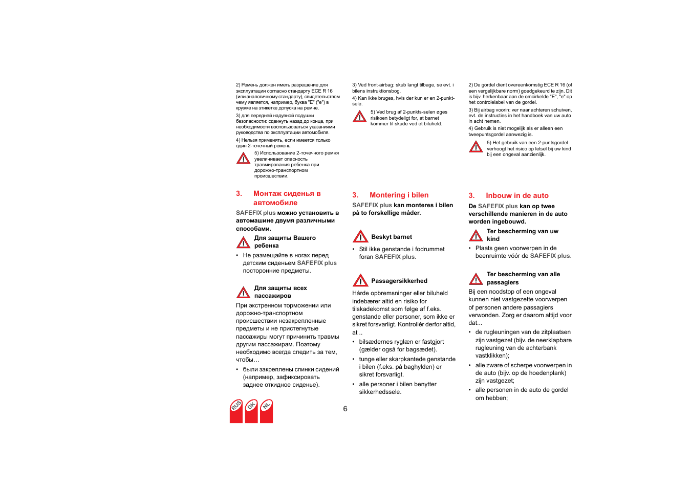 Britax SAFEFIX plus User Manual | Page 76 / 104